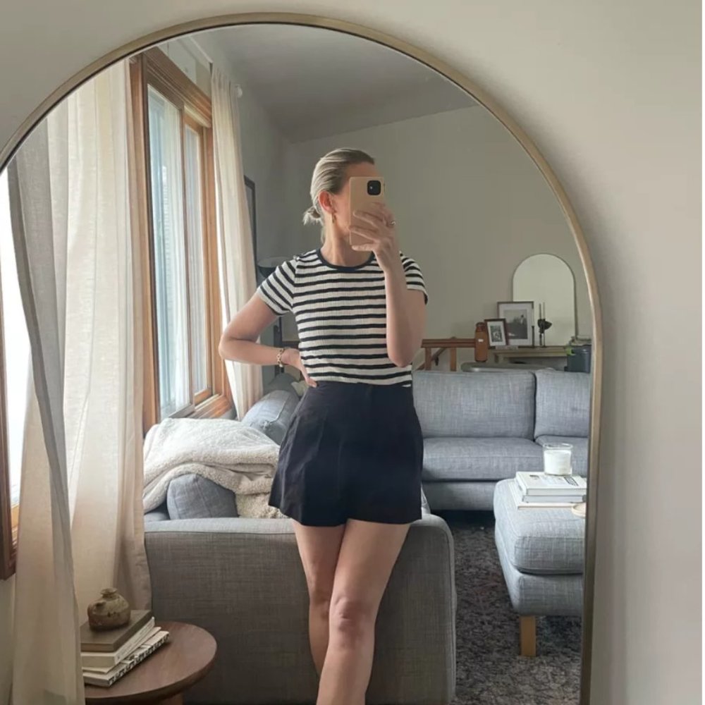 Doen vivi baby tee in marina san simeon stripe in SMALL